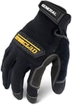 Ironclad Paire de gants de travail utilitaires généraux GUG, polyvalents, ajustement performant, durables, lavables en machine, taille XS - GUG-01-XS, noir