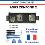 Lecteur Carte Sim Micro Sd Asus Zenfone 2 Ze551ml, Ze550ml Nappe Flex Mémoire + Kit 8 Outils