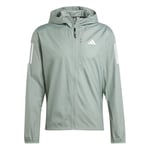 adidas Löparjacka Own The Run - Silvergrön/Vit, storlek Large