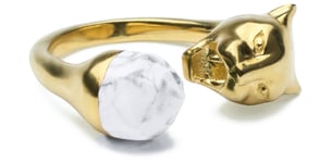 SYSTER P Panthera Gold Ring Howlite Unisex