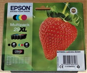 GENUINE EPSON 29XL Multipack T2996 STRAWBERRY ink cartridges dated 2025 ORIGINAL