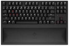 OMEN Spacer TKL Gaming Keyboard (Cherry MX Brown Switches, 1ms Response Time, Up to 75h Battery Life, USB-C Charging Cable, 100% Anti-Ghosting, Removable Palm Rest, QWERTZ Layout), Black