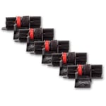 Vhbw - 5x Rouleaux d'encre noir-rouge compatible avec Casio HR21, HR170L, HR18 calculatrice de poche, caisse enregistreuse