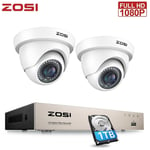 ZOSI 1080P Security Camera CCTV Home Surveillance System HD DVR with Hard Drive