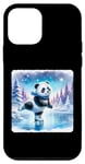 Coque pour iPhone 12 mini Panda Patin à roulettes sur le lac gelé