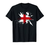 England Flag Splatter. For Men, Women, Boys & Girls. England T-Shirt