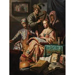 Artery8 Rembrandt Musical Company Still Life Instruments Premium Wall Art Canvas Print 18X24 Inch