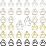 4 Färger Paw Charms 200st Djur Katt Hund Paw Charms Legering Björnen Husdjur Valp Fotspår Charm Hänge för Halsband Armband Smycken Krage Tillverkning DIY Craf