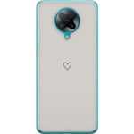 Xiaomi Poco F2 Pro Transparent Mobilskal Grått hjärta