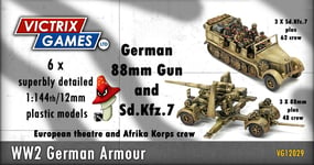 Victrix 3 x German 88mm Gun and Sd.Kfz.7 1:144 scale WWII Tank VG12027 Sprues
