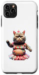 Coque pour iPhone 11 Pro Max Little Fat Ballet Kitty avec un gros ventre.