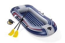 Bestway Hydro-Force Treck | One Man Inflatable Boat Raft, Rubber Dinghy with Heavy Duty Handles for 1 Person, with 1 boat, 1 pair of oars, 1 foot pump and a repair patch