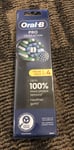 Oral-B PRO Cross Action Electric Toothbrush Heads Black 4 Pack Value Pack  NEW