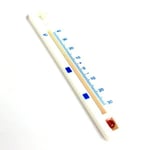 2 x SLIMLINE THERMOMETERS FOR FRIDGE AND FREEZERS WITH HANGING HOOK   33957X2