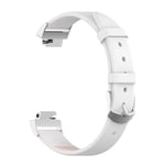 Fitbit Inspire HR/Fitbit Inspire - Læder rem med metalspænde - Hvid
