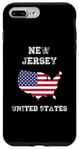 iPhone 7 Plus/8 Plus New Jersey USA Vintage USA Flag Map Design Case