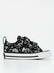 Converse Toddler Easy-On Dinos, Black/White, Size 2 Younger