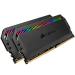 Corsair Dominator Platinum RGB 32GB (2x16GB) DDR4 3600 (PC4-28800) C18 1.35V AMD Optimized Memory- Noire