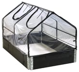 Clas Ohlson Lågt växthus till pallkrage, plastöverdrag, 120 x 80 x 60 cm