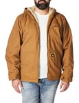 Dickies - Outerwear for Men, Sherpa Lined Duck Jacket, Three-Piece Hood, Rinsed Brown Duck, 3XL