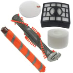 SPARES2GO HEPA Filter + Brushroll Brush Roll Bar Kit Compatible with Shark NV801 Vacuum Cleaner