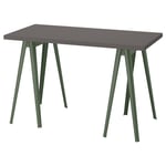 IKEA - LAGKAPTEN / NÄRSPEL Työpöytä, tummanharmaa/vihreä, 120x60 cm
