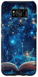 Coque pour Galaxy S8+ Livre Ouvert Ciel nocturne Arbre de vie Lumières lumineuses
