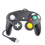Le Noir Manette De Jeu Filaire Usb Pour Nintendo Gamecube, Contrôleur De Vibration, Joystick Pour Ordinateur Pc Mac
