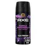 Axe Déodorant Homme Spray Purple Patchouli 72h Parfum Prestige 150ml