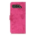 Asus ROG Phone 5 Vintage Leather Flip Deksel med Lommebok - Rosa