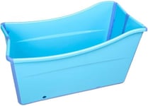 Bärbart badkar, 90 kg, rektangulärt, PP, blått