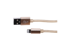 Extralink | Kabel med Lightning-kontakt | för IPHONE smartphones, max. ström 2A, flätad förstärkt, längd 1m, guld