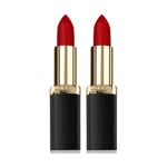 2 x L'Oreal Paris Color Riche Matte Lipstick - 346 Scarlet Silhouette