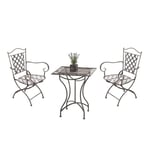 Ensemble de meubles de jardin - CLP - Payo - Aluminium - Bronze - 2 personnes - Table et chaises