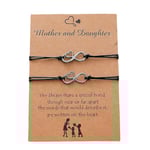 Charm armband mor dotter set (2 personer) hjärta armband (smycken födelsedagspresent till mor dotter, 1 st)