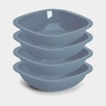 Nordiska Plast Djup plasttallrik Plast, grå, 15 cm, 4-pack