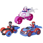 Hasbro Marvel Spidey and His Amazing Friends Team Spidey Change ‘N Go Riders Preschool Toy, 3 Vehicles and Figures, Ages 3 Plus Amazon Exclusive