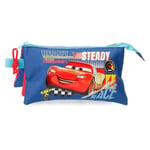 Joumma Disney Cars Lets Race Triple Pencil case Red 22x12x5cm Polyester L, red, Triple Case