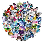 50PCS/Set Beautiful Insect Butterfly Stickers Decal Vinyl Pegatina For DIY Guitar Laptop Scrapbook PS4 Skateboard Toy Sticker