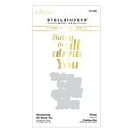 Spellbinders Glimmering All About You Hot Foil Plate & Die Set from The It’s My Party Too Collection, Metal, ONE