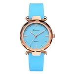 DMXYY-fashion watch- 2 PCS Makaron Jelly Silicone Belt Watch for Women(Black). (Color : Blue)