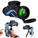 Monocular Telescope for Adults 12x50 HD BAK4 Prism with Smart Phone Holder Suitable for Travel, Hiking, Concert, Stadium, Wildlife Observation