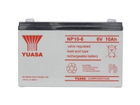 Yuasa NP10-6 NP10/6 Blybatteri 6 V 10 Ah Blyfilt (B x H x D) 151 x 97,5 x 50 mm Plattkontakt 4,8 mm Underhållsfritt, VDS-certifiering