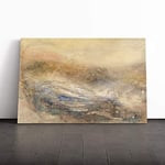 Big Box Art Canvas Print Wall Art Joseph Mallord William Turner Watercolour (1)|Mounted & Stretched Box Frame Picture|Home Decor for Kitchen, Living Room, Bedroom, Hallway, Multi-Colour, 30x20 Inch