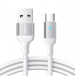 Joyroom USB-kabel - micro USB 2.4A för snabb laddning och dataöverföring 1,2 m vit (S-UM018A10)