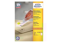 Avery L4734rev-100, Vit, Rundad Rektangel, Lösa, 199.6 X 143.5 Mm, A4, Papper