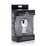 Master Series Medium Abyss 1.7 Inch WIDE Hollow Anal METAL BUTT PLUG + LUBE