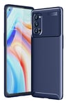 NOKOER Case for OPPO Reno 4 Pro 5G, TPU Flexible Material Ultra-thin Cover, Anti-Fingerprint Slim Fit Phone Case [Wear Resistant] [Slip-Resistant] - Navy Blue