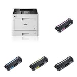 Brother HL-L8250CDW A4 Colour Laser Wireless Printer with Full Set of (High Yield) Toner Cartridges