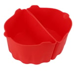 (Red)Silicone Pot Divider Dishwasher Safe 2 Pcs 220 Slow Cooker Divider